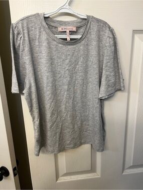 BCBGeneration Gray Crewneck scrunch short sleeve tee size XS
